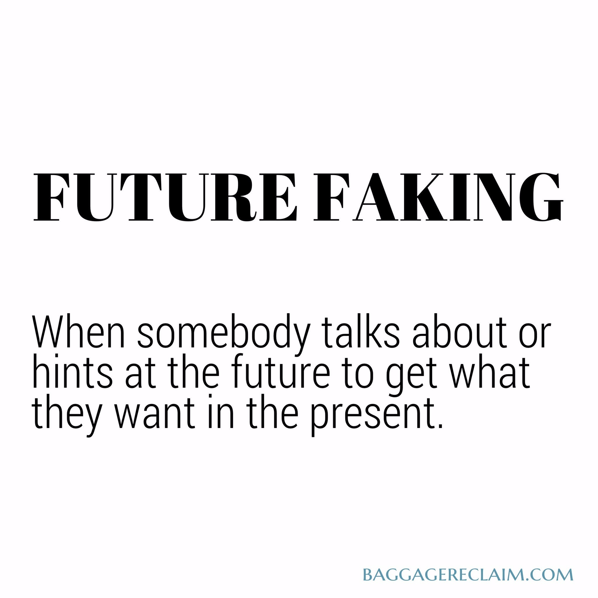 Future Faking is partly about using intentions to enhance self-image